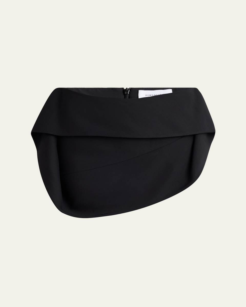 Wool Faille Micro Skirt